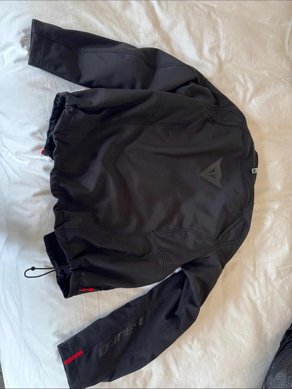 Men's Dainese Black motorcycle  Jacket with Red Zip Accents